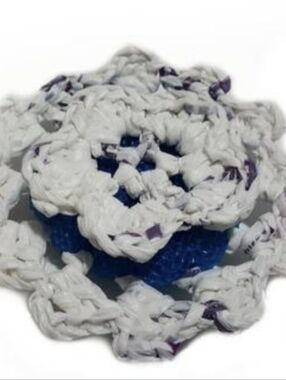 Recycled Crochet Plarn Upcycled Nylon Dish Scrubby